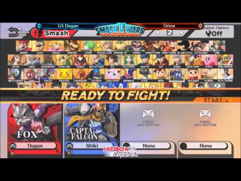 Smash 4 Wars 53 - G5 Dugan (Fox) vs Orion (Falcon, Rosaluma) Winner's Bracket