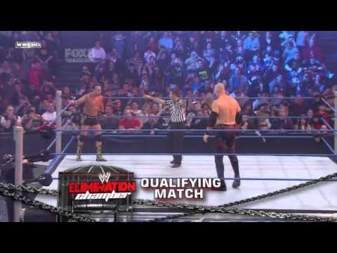 Smackdown 2/4/11 Kane vs Chavo Guerrero Elimination Chamber Quali Match HD