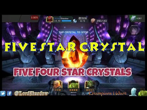Marvel Contest of Champions - 1 Five Star + 5 Four Star Crystals Opened