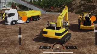 Car truck V1 refill by excavator.