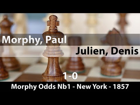 Morphy, Paul -- Julien, Denis, USA-01 Morphy Odds Nb1 1857, 1-0