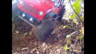 preview picture of video 'Rc jeep jk axial essai pneus 22'