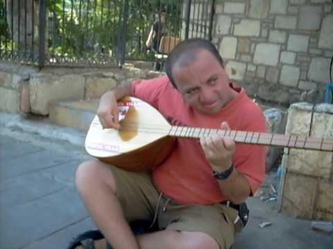 Saz player busking in Turkey