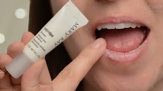 SATIN LIP MASK DEMO & REVIEW | MARY KAY | SUPER CHAPPED LIPS