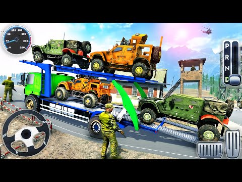 US Army ATV Transport Truck Simulator - Transporting Trailer Truck Driving - Android GamePlay