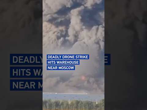Deadly drone strike hits warehouse near Moscow #worldnow