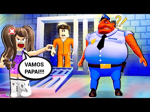 MEU PAI FOI PRESO PELO POLICIAL NARIGUDO E PRECISO SALVÁ-LO!! LARRYS PRISON ESCAPE! (Obby) ROBLOX