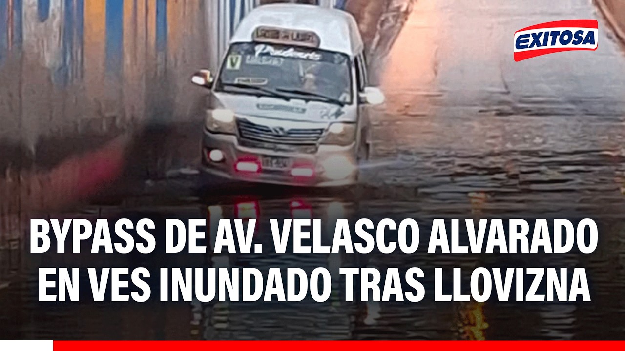 🔴🔵 Bypass de Av. Velasco Alvarado en Villa El Salvador inundado tras intensa llovizna
