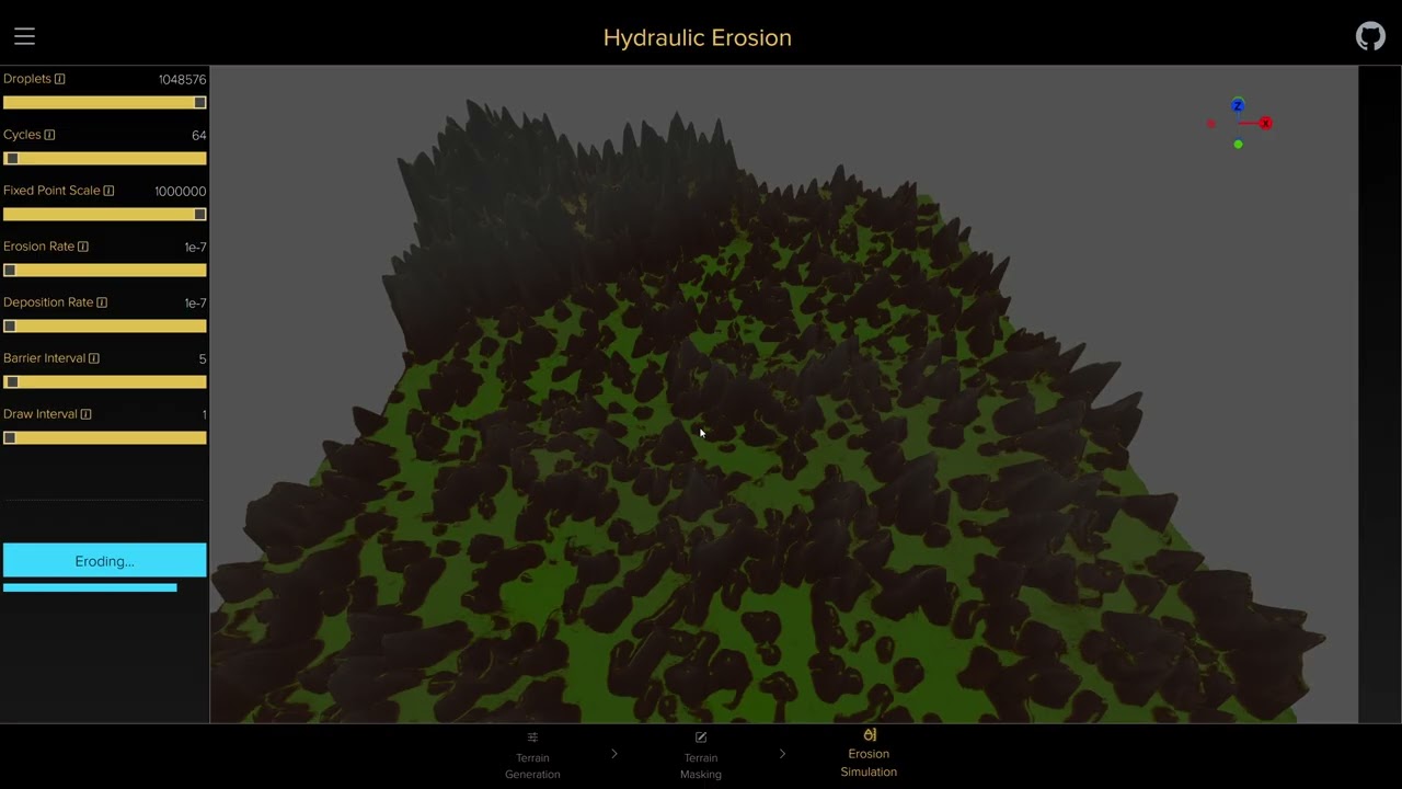 Hydraulic Erosion WebGPU