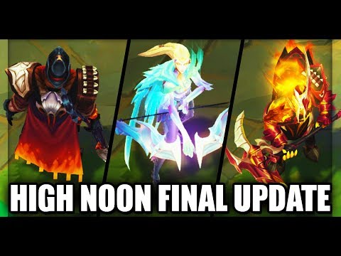 All New High Noon Skins Final Update + Chroma Ashe Darius Hecarim (League of Legends)