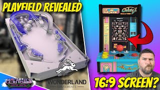 Wonderland Amusements Pinball Playfield Revealed & New Arcade1Up Countercades Switch to 16:9 Screen?