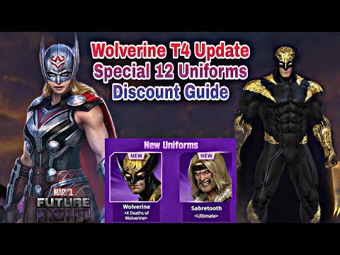 Wolverine T4 Update Special 12 Uniforms Discount Guide - Marvel Future Fight
