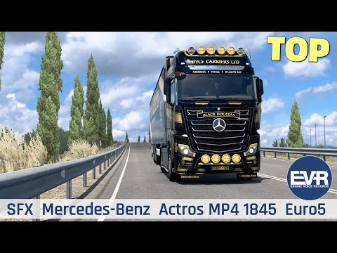 ETS2 ★ SFX Mercedes-Benz Actros MP4 1845 Euro5 (by Engine Voice Records) ★ Euro Truck Simulator 2