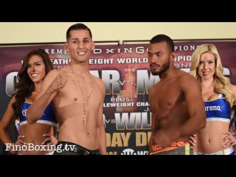 Hugo Centeno Jr vs Ronald Montes weigh in face off