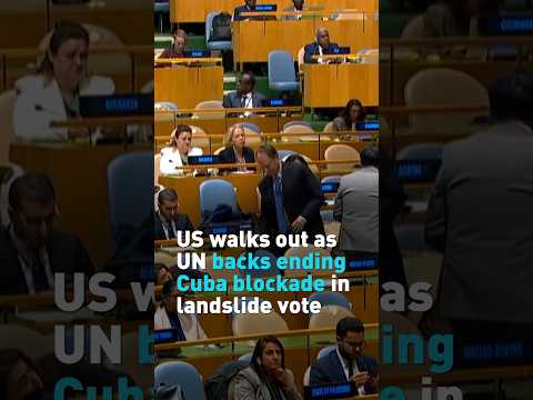 US walks out as UN backs ending Cuba blockade in landslide vote