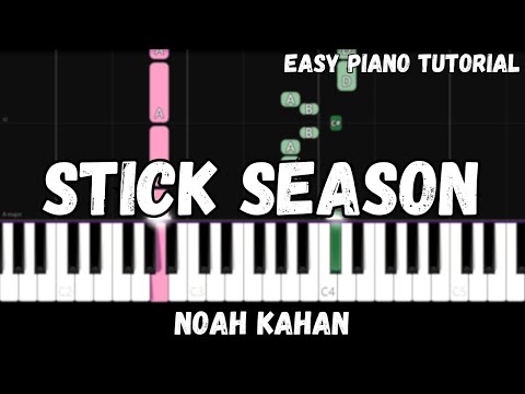 Noah Kahan - Stick Season (Easy Piano Tutorial)