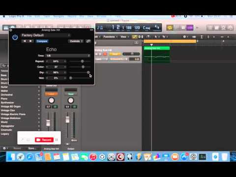 How to Echo off the last part of a sound Logic Pro X
