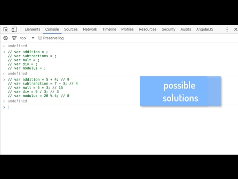 Javascript Operators Lab