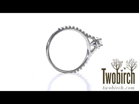 0.61 Ct. Round Halo Engagement Ring - TwoBirch - TB-ENG-337-WG-F2E