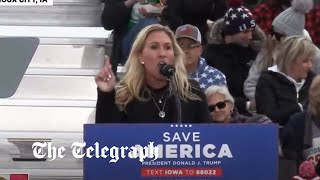 video: Marjorie Taylor Greene gets Trump supporters to boo Paul Pelosi at midterms Iowa rally