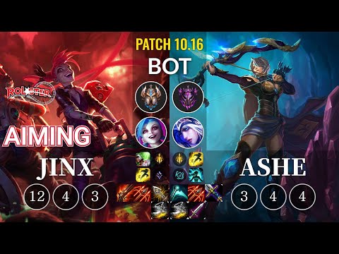 KT Aiming Jinx vs Ashe Bot - KR Patch 10.16