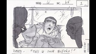 Adam Sandler's 8 crazy nights Technical Foul overlayed with Steve Fonti's Storyboards