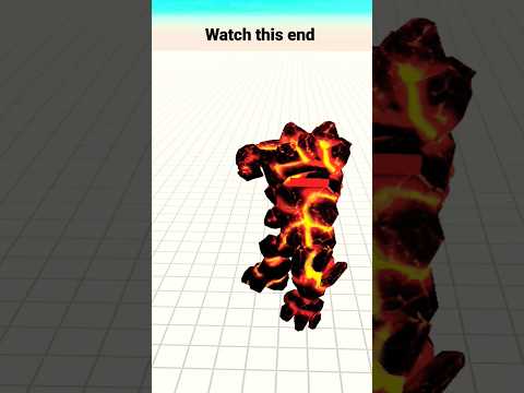 Lava Golem vs Rocky fight 😱 || How to lava Golem ark... #arbs #shorts
