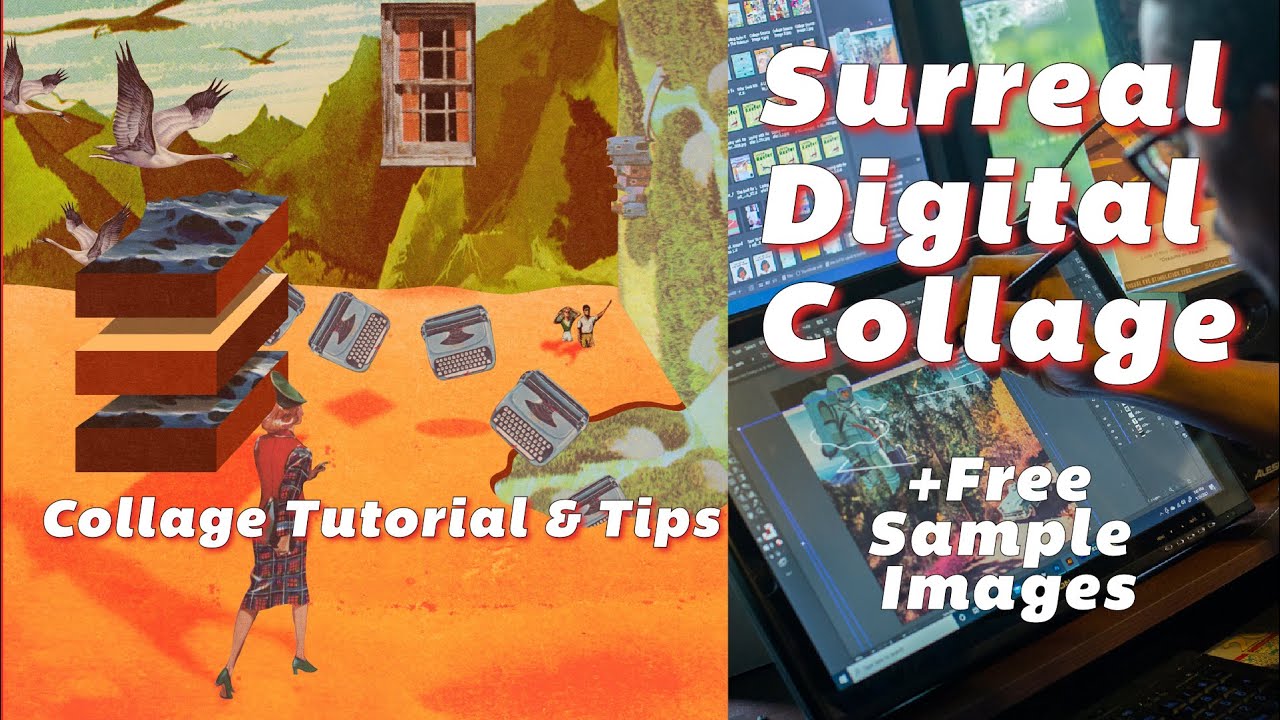Digital Collage Tutorial | How to Make Digital Collage | Surreal Collage Art | FREE COLLAGE IMAGES!