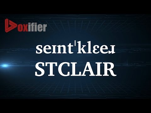 How to Pronunce Stclair in English - Voxifier.com