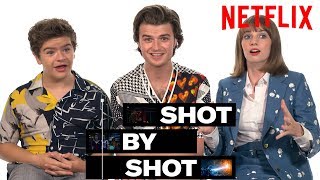 Stranger Things 3 Cast Gaten Matarazzo, Joe Keery &amp; Maya Hawke Break Down a Scene | Shot by Shot