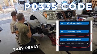 Nissan Frontier P0335 Code Fix - Crankshaft Position Sensor