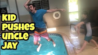 Kid Temper Tantrum Pushes Uncle Jay Into Swimming 