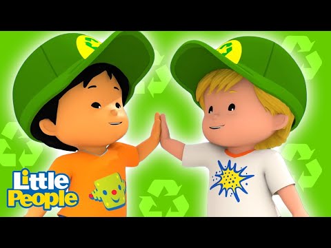 Koby and Eddie Have Fun Recycling | 2 Hours of Full Episodes | Little People – Fisher Price - Kids TV Series, Kingdom Kids Zone - Little People - Fisher Price