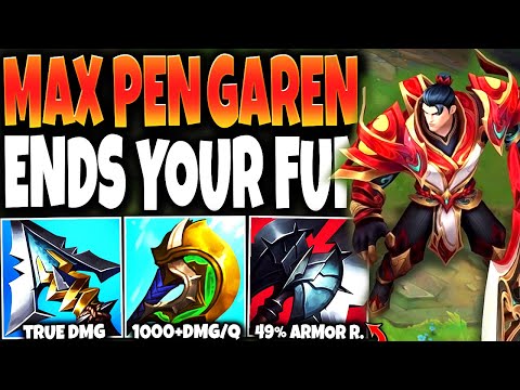 Max Pen Garen Build ENDS YOUR FUN and BRINGS ONLY DESTRUCTION: 1000+DMG PER Q 🔥 - League of Legends