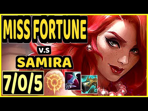 SNEAKY (MISS FORTUNE) vs SAMIRA - 7/0/5 KDA BOTTOM ADC GAMEPLAY - NA Ranked GRANDMASTER