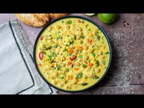 Chickpea Broccoli Coconut Milk Soup