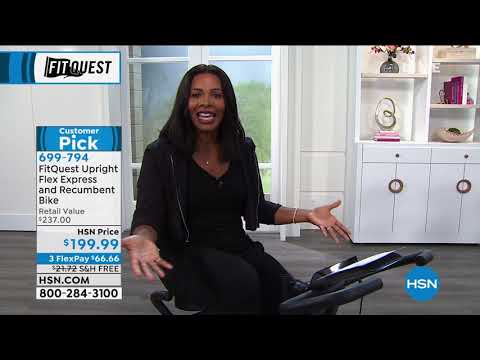 FitQuest Upright Flex Express and Recumbent Bike with Re...