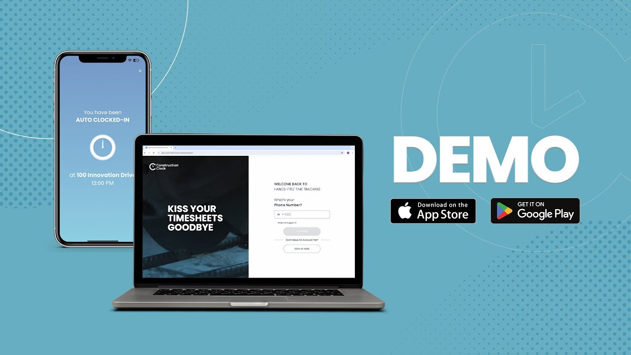 ConstructionClock Demo