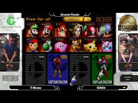 Smash 64: T-Beau (Pikachu/Falcon) V Gildo (Kirby/Falcon) - Shattered 115 Tournament SSB64