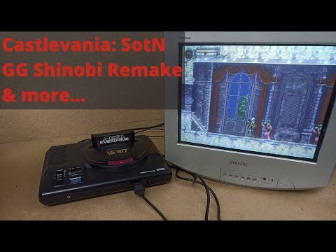Castlevania: SotN & GG Shinobi Remake running on Sega Megadrive/Genesis & CRT (plus unseen extras!)