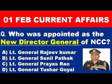 1 February  2019 Current Affairs | Daily Current Affairs | Current Affairs in Hindi | Current Gk