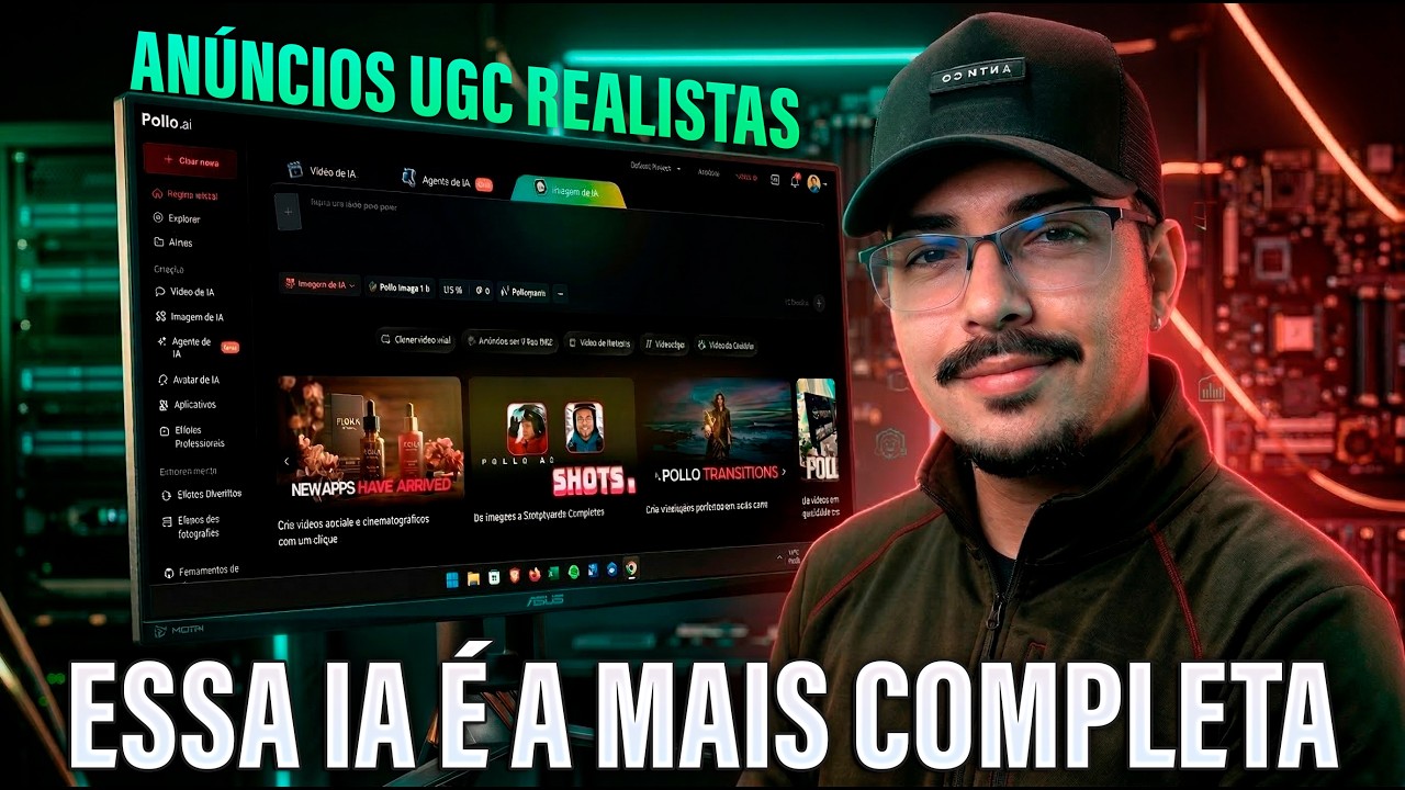 ADEUS EDITORES? 😱 Essa IA faz VÍDEOS PROFISSIONAIS em segundos! (Pollo AI Agent)