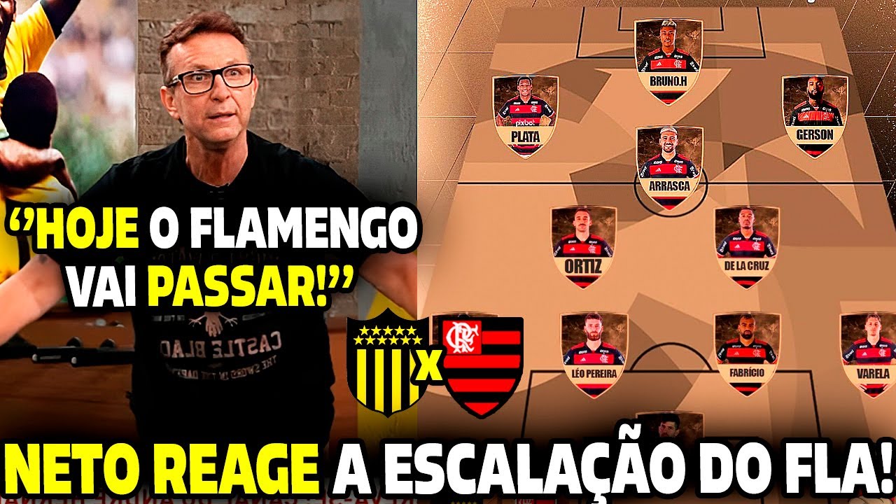 🚨 CRAQUE NETO REAGIU A ESCALAÇÃO DO FLAMENGO E DISPAROU: ''HOJE O MENGÃO VAI PASSAR DO PENÃROL!''