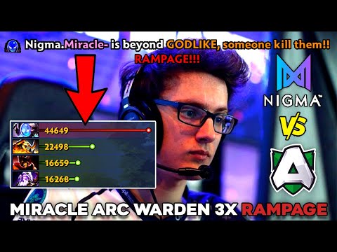 Miracle Arc Warden Perspective - EPIC 3x Rampage WTF 45k Double Enemy Networth - NIGMA vs ALLIANCE