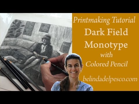 How to Make a Monotype Print - Tutorial #3 - Dark Field Monotype Printmaking
