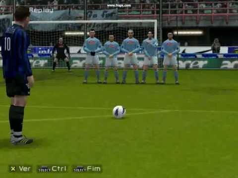 Gol de Sneijder (alá Ronaldinho) - INTERNAZIONALE x Napoli (PES6)