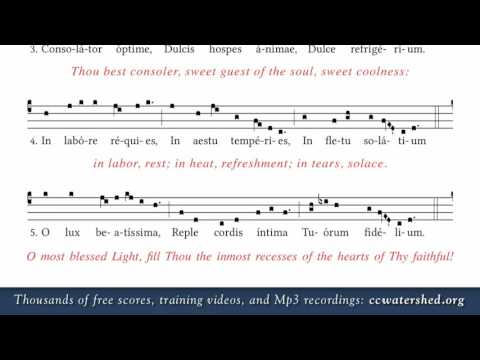 Pentecost Sequence - Veni, Sancte Spíritus, et emítte caélitus lucis tuæ rádium