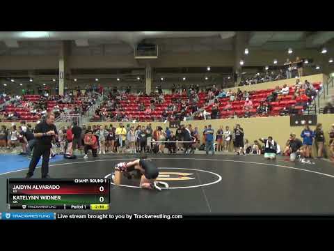 100 Lbs Champ. Round 1 - Jaidyn Alvarado, KS Vs Katelynn Widner, OK E1e5