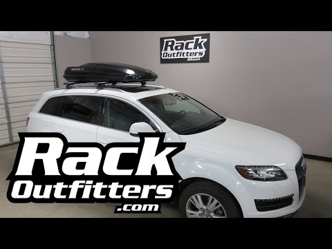 Audi Q7 with Rhino Rack Zenith 400L Master Fit Cargo Box Luggage Carrier