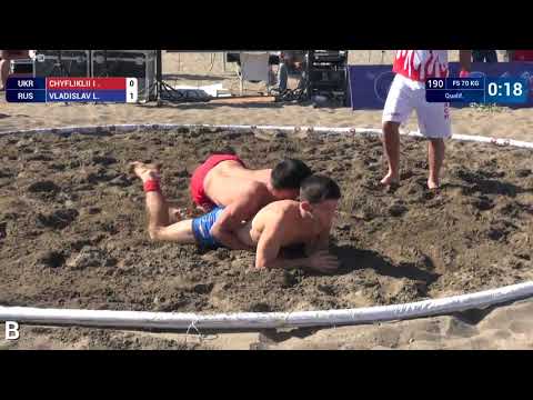 Qual. Men's BW - 70 kg: . CHYFLIKLII I (UKR) v. L. VLADISLAV (RUS)
